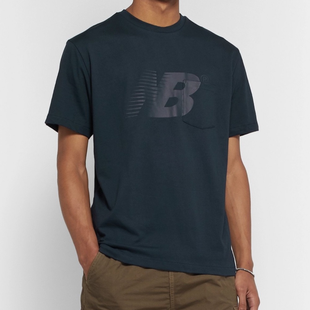 NWT New Balance x Engineered Garments Cross Crew Tee - Navy